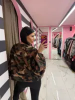 Zebra Print Bomber Jacket - Image 4