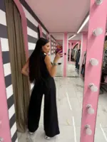 Tie-Back Wide Leg Jumpsuit - Image 2