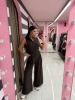 Tie-Back Wide Leg Jumpsuit - Image 3