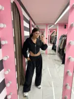 Cropped Zip Hoodie Set - Image 13