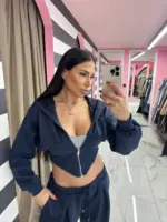 Sculpted Cropped Hoodie - Image 3
