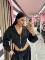Sculpted Cropped Hoodie - Image 8