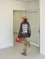 Good Things Take Time Oversized Sweatshirt - Image 2