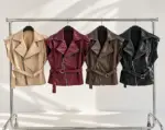 Rebel Belted Leather Vest - Image 3