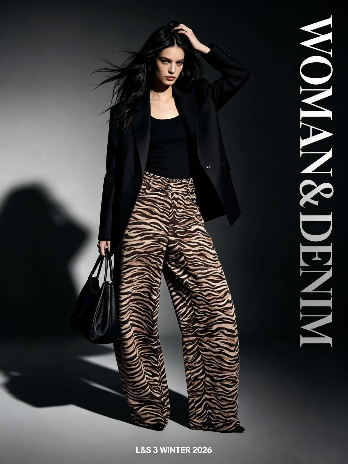 img_6ac6689eadd3d7.94251657 Zebra Statement Wide Leg Pants - Image 1