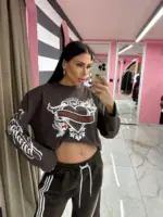 Rebel heart crop Top