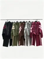 Sporty Chic Striped Set - Image 3