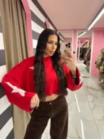 Star Cropped Sweatshirt