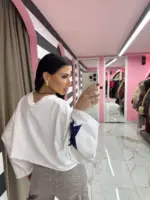 Star Cropped Sweatshirt - Image 4