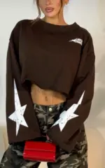 Star Cropped Sweatshirt - Image 7