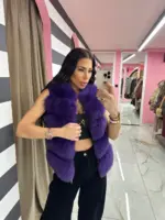 Luxury purple Fox 2-in-1 Jacket - Image 2