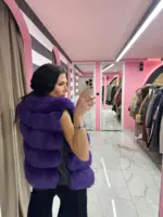 Luxury purple Fox 2-in-1 Jacket - Image 3